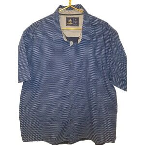 Rugby University Men's 3X Blue & Lt Blue 100% Cotton Button-Up Shirt